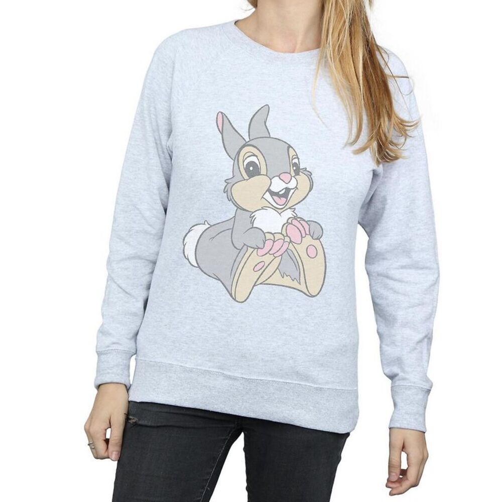 Bambi Womens/Ladies Classic Thumper Heather Sweatshirt / Heather Grey